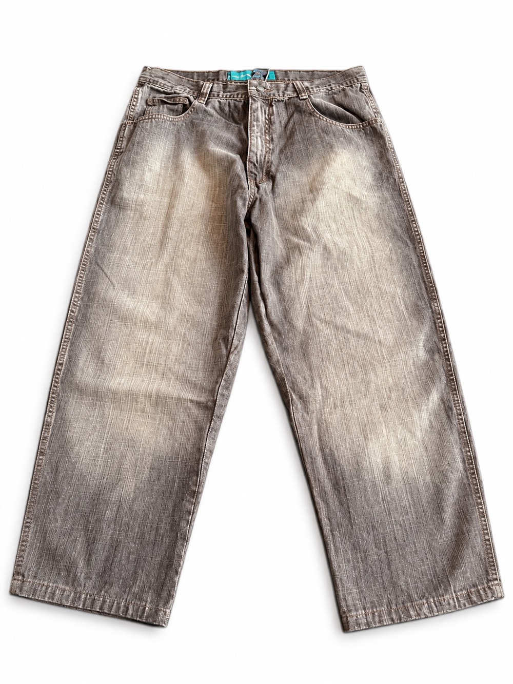 Y2K Wicked Brown Baggy Wide Leg Cotton Pants Men’s 36